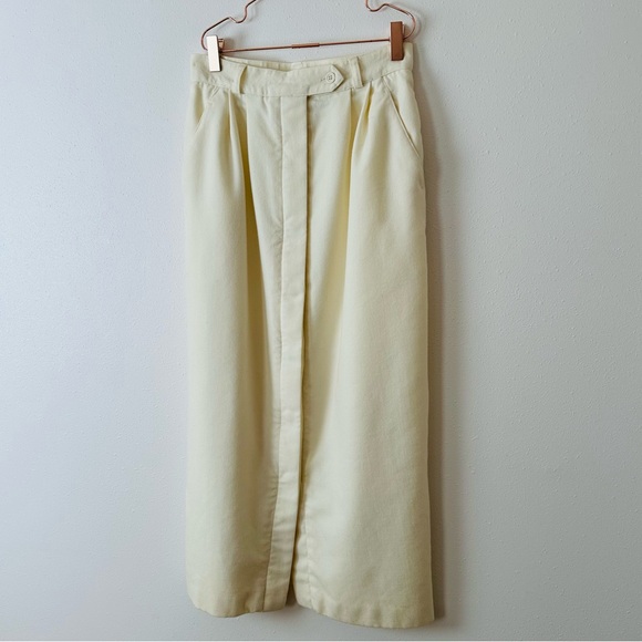 Vintage Buccaneer 100% wool cream pencil maxi skirt - Picture 11 of 13
